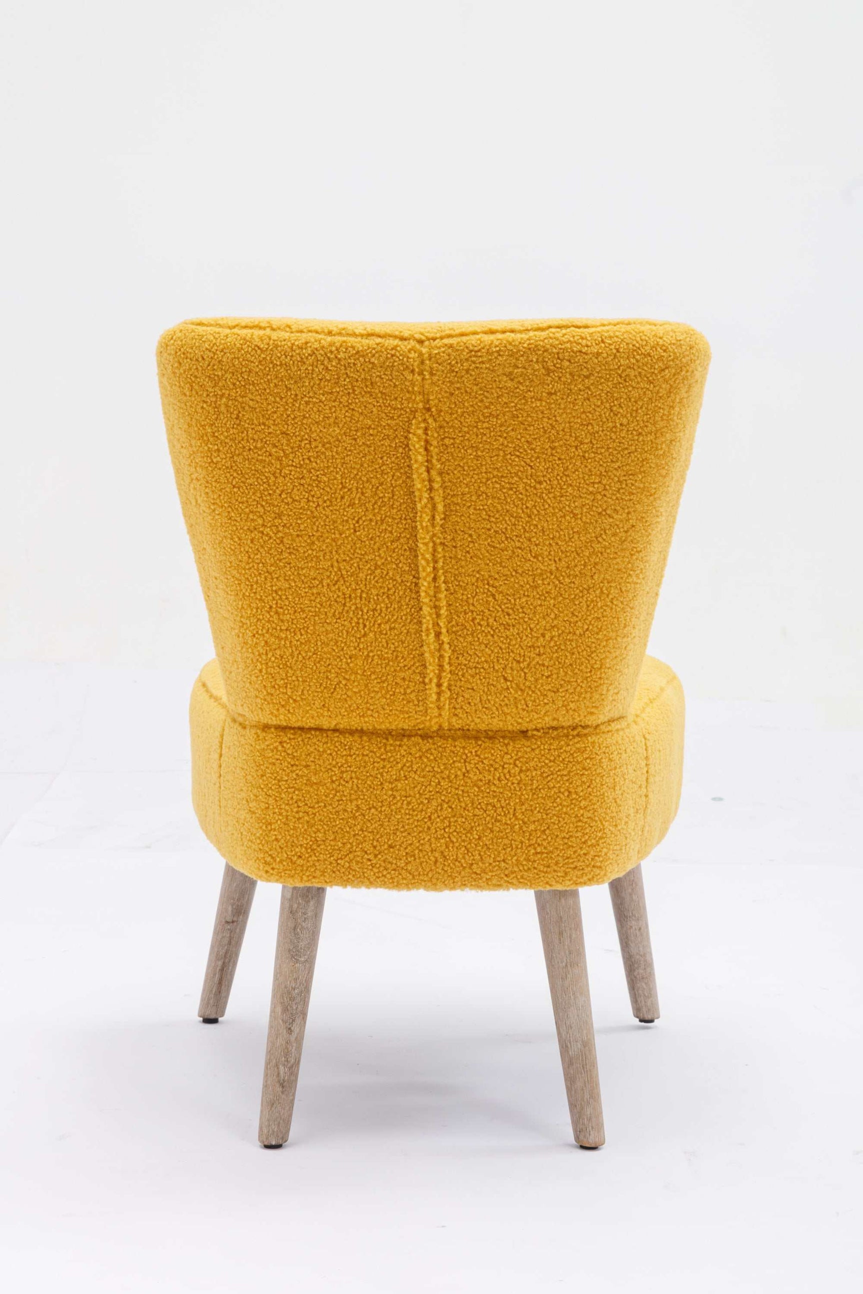 Smithe Teddy Button Accent Slipper Chair Yellow - Ornate Home