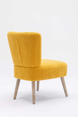 Smithe Teddy Button Accent Slipper Chair Yellow - Ornate Home