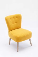 Smithe Teddy Button Accent Slipper Chair Yellow - Ornate Home