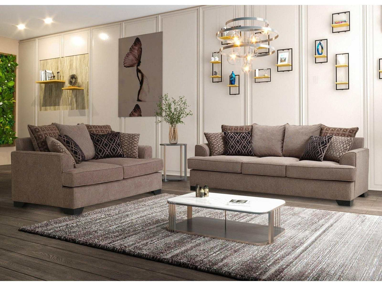 Smithfield Mocha Living Room Set - Ornate Home