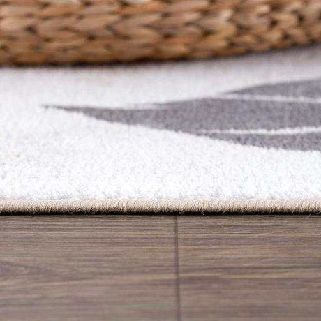 Solana Black/Gray Floral Indoor NonSlip Area Rugs - Ornate Home