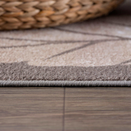 Solana Brown/Gray Floral Indoor NonSlip Area Rugs - Ornate Home