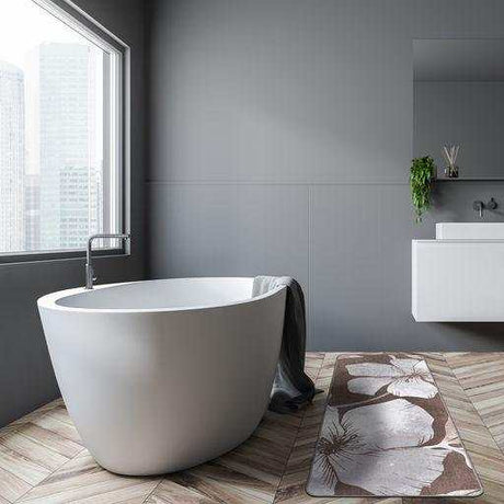 Solana Brown/Gray Floral Indoor NonSlip Area Rugs - Ornate Home