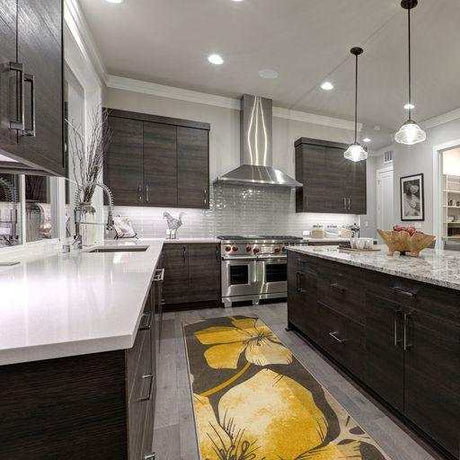 Solana Yellow/Brown Floral Indoor NonSlip Area Rugs - Ornate Home