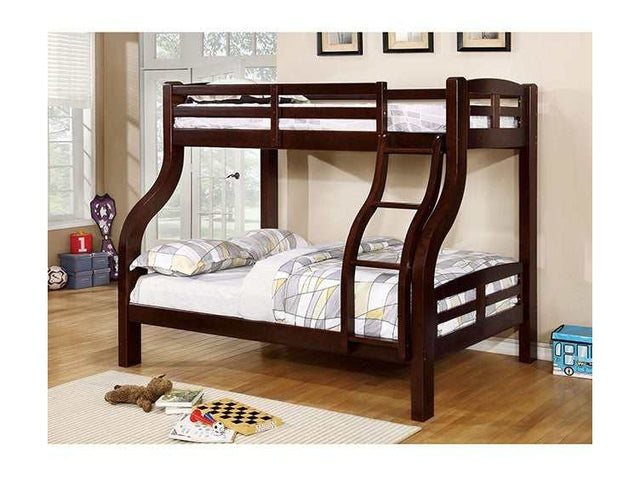 Solpine Espresso Twin/Full Bunk Bed - Ornate Home