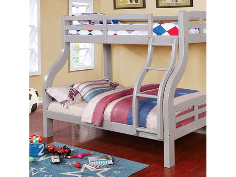 Solpine Gray Twin/Full Bunk Bed - Ornate Home