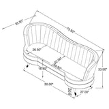 Sophia Grey & Gold 2pc Living Room Set - Ornate Home