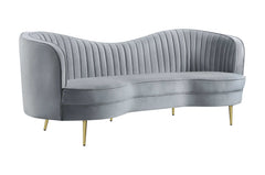 Sophia Grey & Gold Stationary Sofa - Ornate Home