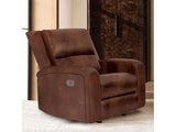 Soterios Brown Top Grain Leather Match Power Recliner - Ornate Home