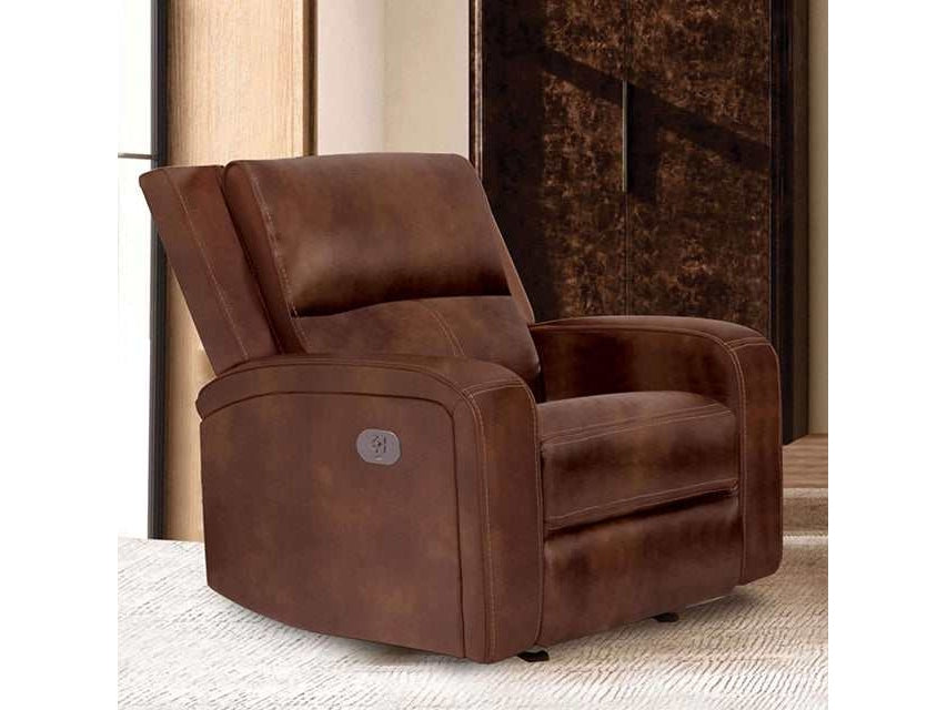 Soterios Brown Top Grain Leather Match Power Recliner - Ornate Home