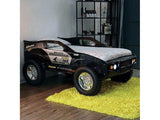 Speed Jump Black Off-Road Twin Car Bed w/ LED Headlights - Ornate Home