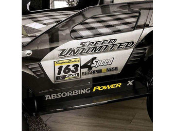 Speed Jump Black Off-Road Twin Car Bed w/ LED Headlights - Ornate Home