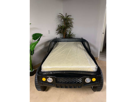 Speed Jump Black Off-Road Twin Car Bed w/ LED Headlights - Ornate Home