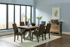 Spring Creek Natural Walnut & Rich Cocoa Brown 7pc Dining Room Set - Ornate Home