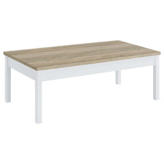 Stacie Antique Pine / White 3 Pc Coffee Table Set - Ornate Home