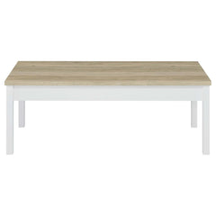 Stacie Antique Pine / White 3 Pc Coffee Table Set - Ornate Home