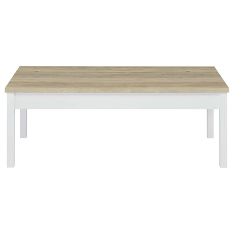 Stacie Antique Pine / White 3 Pc Coffee Table Set - Ornate Home