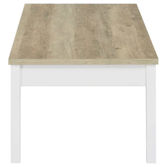 Stacie Antique Pine / White 3 Pc Coffee Table Set - Ornate Home