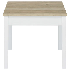 Stacie Antique Pine / White 3 Pc Coffee Table Set - Ornate Home
