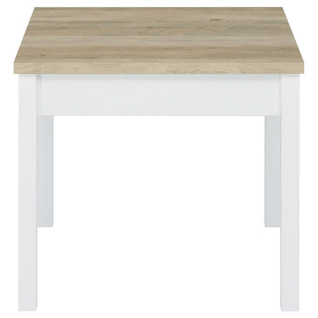 Stacie Antique Pine / White 3 Pc Coffee Table Set - Ornate Home