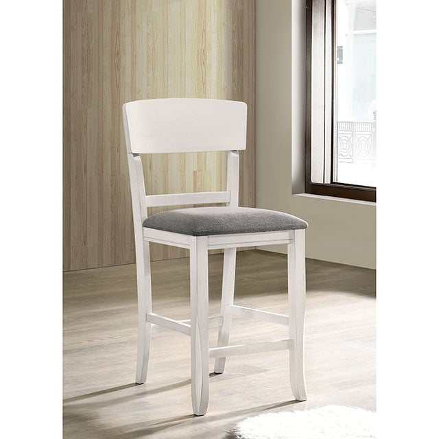 Stacie White/Gray Counter Height Chair (Set of 2) - Ornate Home
