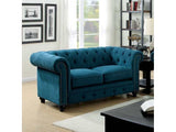 Stanford Dark Teal Loveseat - Ornate Home