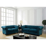 Stanford Dark Teal Loveseat - Ornate Home