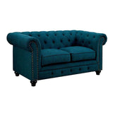 Stanford Dark Teal Loveseat - Ornate Home