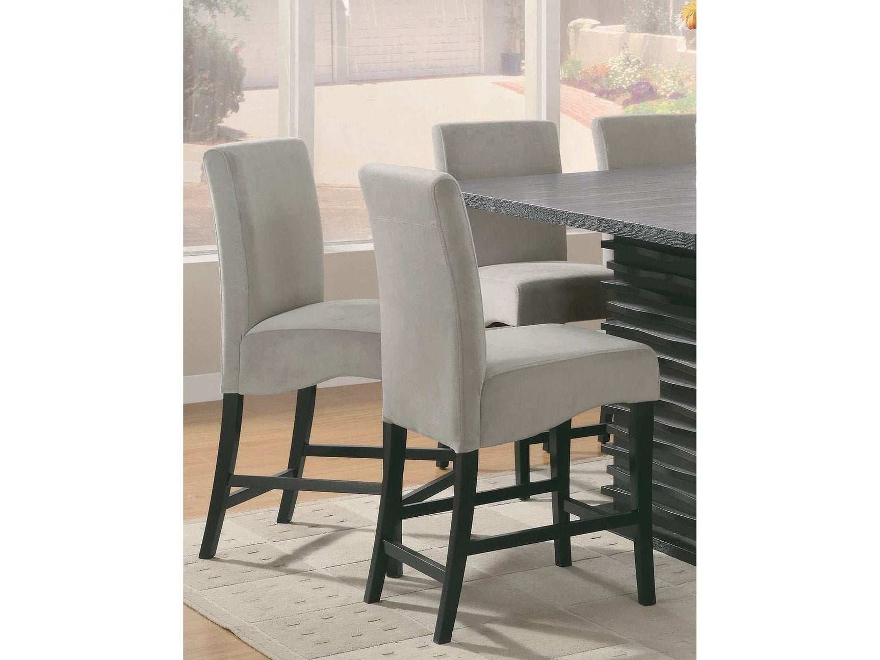 Stanton Grey & Black Counter Height Chairs (Set of 2) - Ornate Home