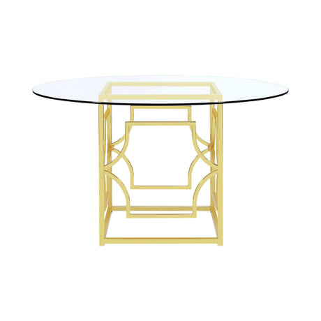 Starlight Brass Square Dining Table Base - Ornate Home