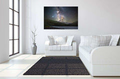 Starry Mountain Tempered Glass w / Foil Wall Art - Ornate Home