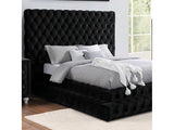 Stefania Black Eastern King Bed - Ornate Home