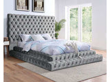 Stefania Gray Queen Bed - Ornate Home