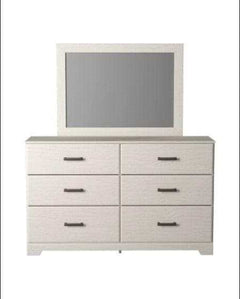 Stelsie White Dresser & Mirror - Ornate Home