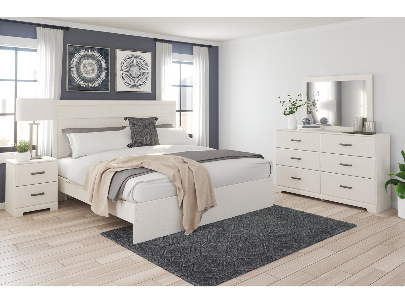 Stelsie White Nightstand - Ornate Home