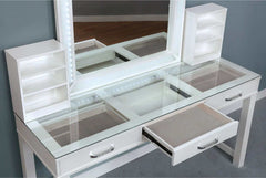 Stephanie White Vanity Set / 3pc - Ornate Home