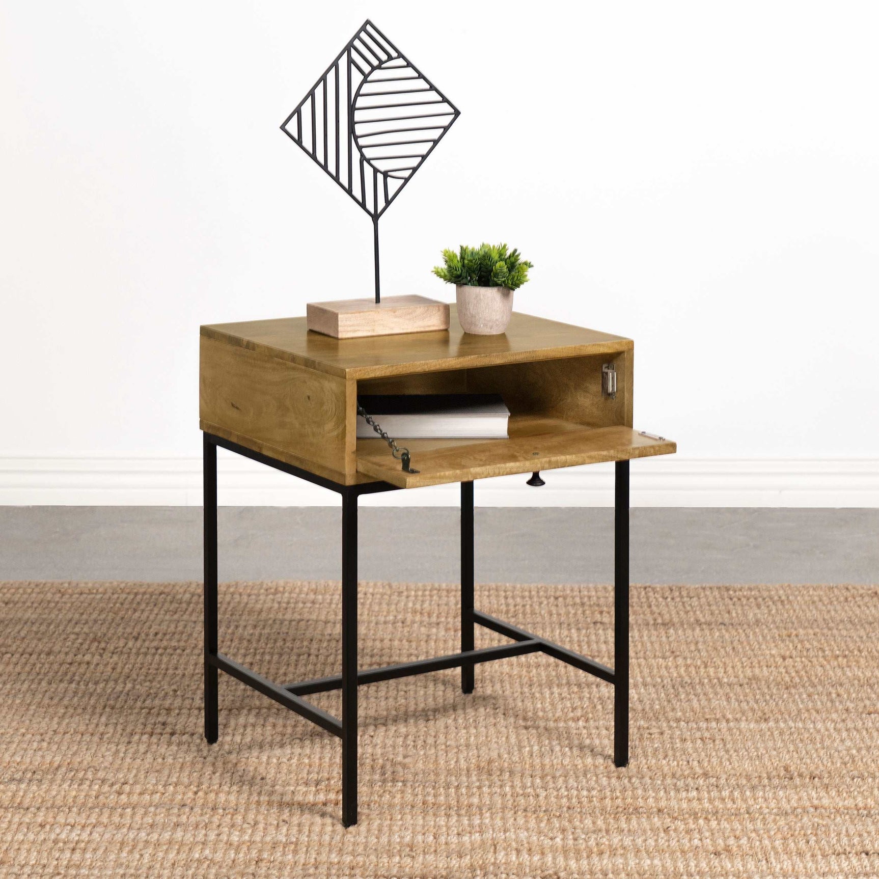 Stephie Honey Brown End Table - Ornate Home