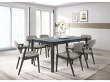 Stevie Faux Grey Marble / Brown Grey 5 Pc Dining Set - Ornate Home