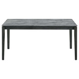 Stevie Faux Grey Marble / Brown Grey 7 Pc Dining Set - Ornate Home