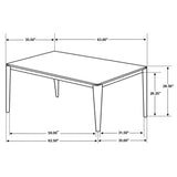 Stevie Faux Grey Marble / Brown Grey 7 Pc Dining Set - Ornate Home