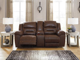 Stoneland Chocolate Power Reclining Loveseat w/ Console - Ornate Home