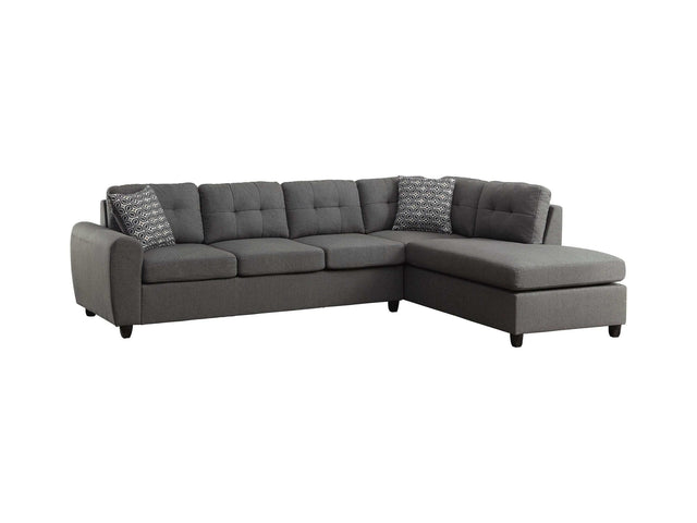 Stonenesse Grey Reversible L Shape Sectional Sofa - Ornate Home