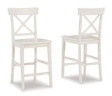 Stuven White Counter Height Bar Chair (Set of 2) - Ornate Home