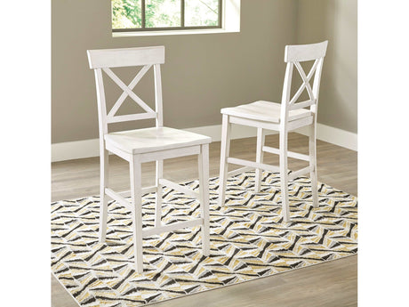 Stuven White Counter Height Bar Chair (Set of 2) - Ornate Home