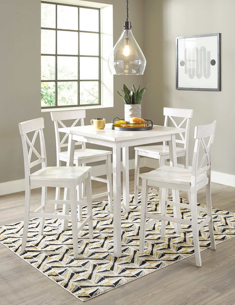 Stuven White Counter Height Bar Chair (Set of 2) - Ornate Home