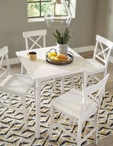 Stuven White Counter Height Dining Set w/ Chairs - Ornate Home