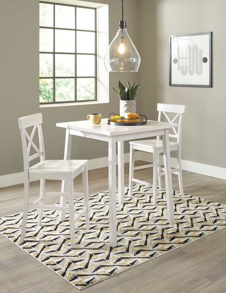 Stuven White Counter Height Dining Set w/ Chairs - Ornate Home