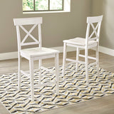 Stuven White Counter Height Dining Set w/ Chairs - Ornate Home