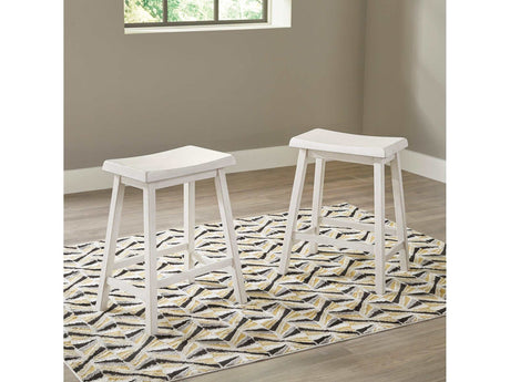 Stuven White Counter Height Stool (Set of 2) - Ornate Home