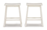 Stuven White Counter Height Stool (Set of 2) - Ornate Home